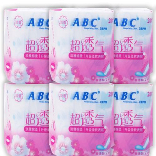 ABC超透气绵柔清香卫生护垫20片
